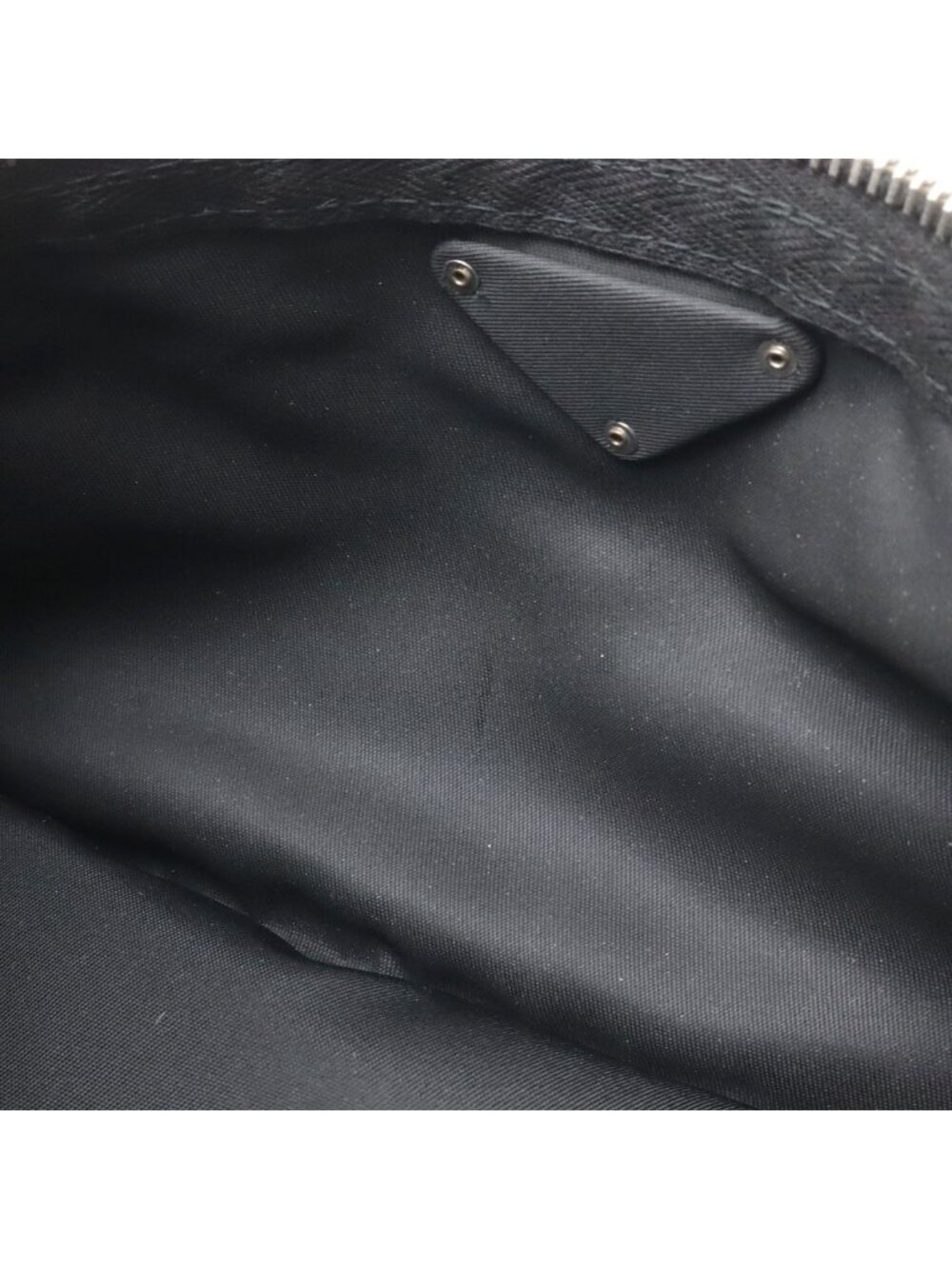 ★SOLD★ Prada Triangle Logo Shoulder Bag Pochette Crossbody Nylon Leather Nero - Picture 9 of 9